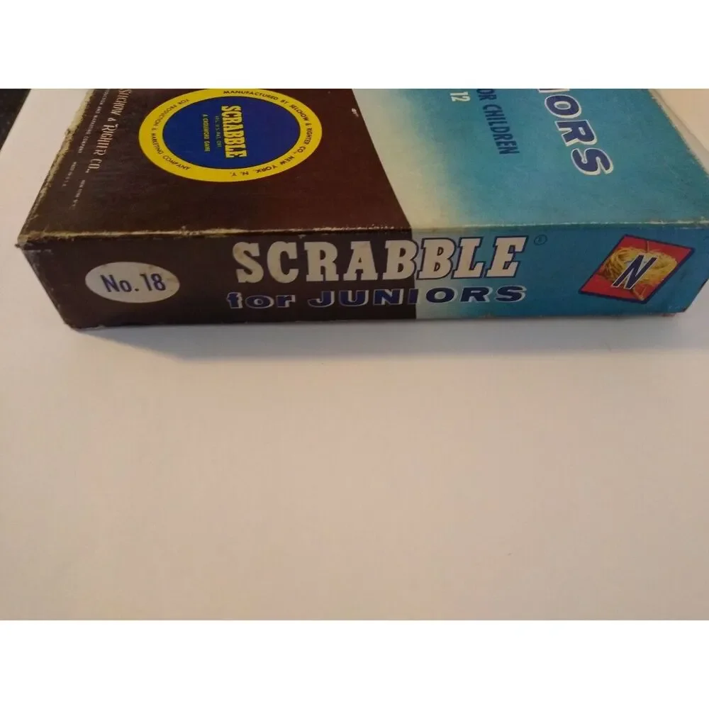 Scrabble for Juniors Board Game Selchow Righter Vintage 1958 Sel Right